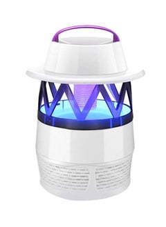 Electric Fly Bug Zapper LED Trap Lamp White/Blue