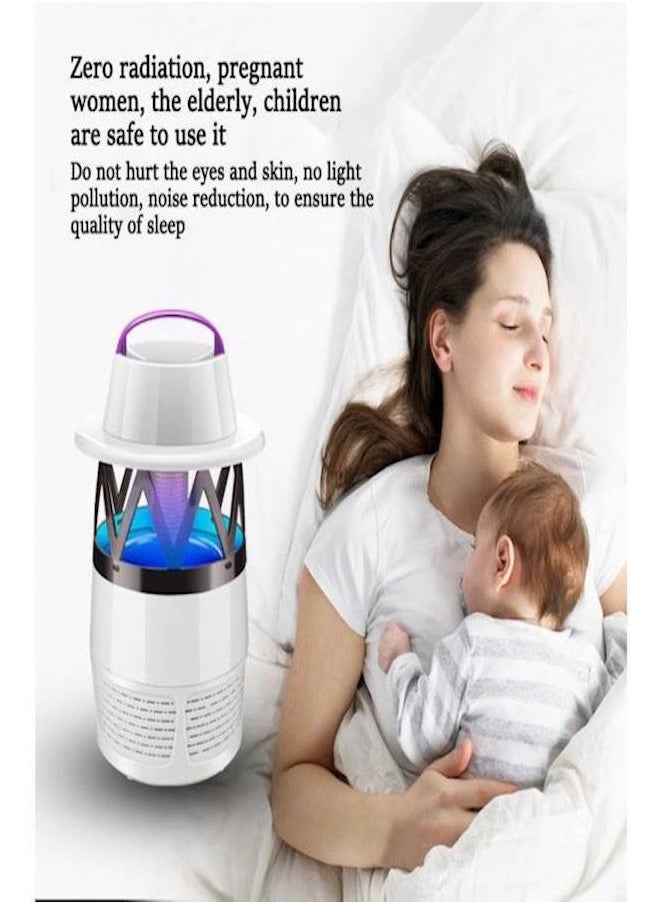 Generic - Electric Fly Bug Zapper LED Trap Lamp White/Blue - Image 1