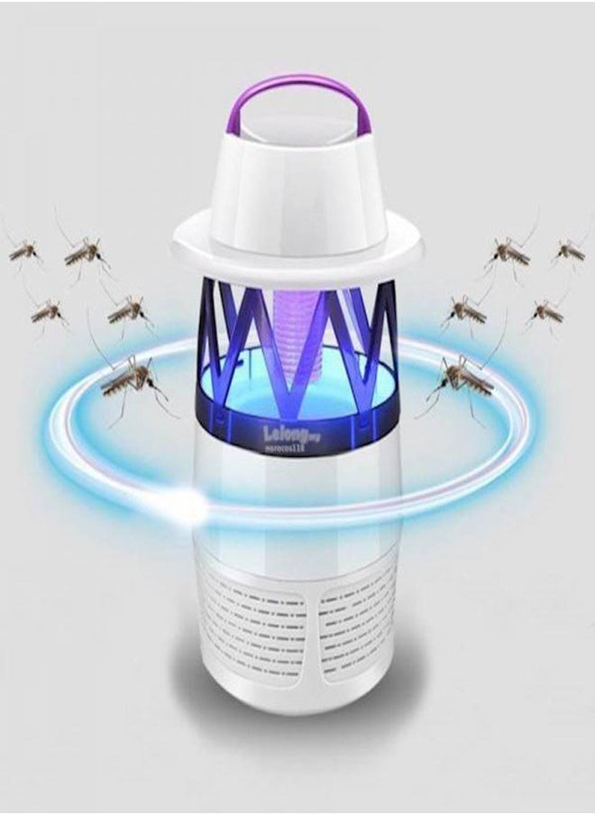 Generic - Electric Fly Bug Zapper LED Trap Lamp White/Blue - Image 1