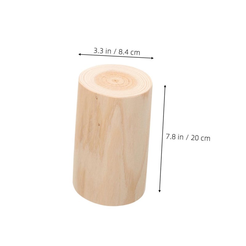 Wooden Stump Candle Holder For Tea Lights Natural Wood Votive Stand 20X8 4X8 4CM Compact Design For Weddings Parties Home Decor - Image 3