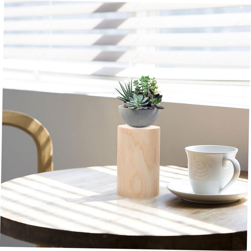 Wooden Stump Candle Holder For Tea Lights Natural Wood Votive Stand 20X8 4X8 4CM Compact Design For Weddings Parties Home Decor - Image 5