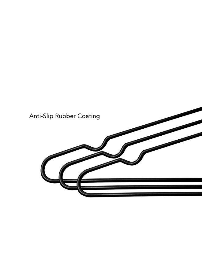 Noon East 20 Pack Metal Hangers Plastic Hangers, Black Shirt Hangers for Clothes Space Saving Clothes Hangers Rubber Coat Hangers, Strong Anti-Slip Hangers Wire Hangers, 18.2x40.6cm - Image 5