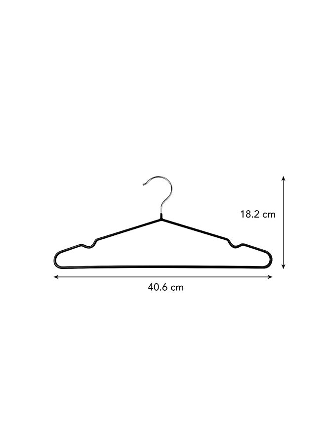 Noon East 20 Pack Metal Hangers Plastic Hangers, Black Shirt Hangers for Clothes Space Saving Clothes Hangers Rubber Coat Hangers, Strong Anti-Slip Hangers Wire Hangers, 18.2x40.6cm - Image 2
