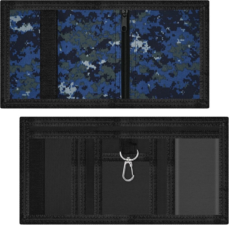 AI-DEE RFID Trifold Canvas Outdoor Sports Wallet for Kids - Front Pocket Wallet with Magic Sticker - Image 3