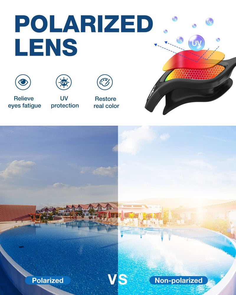 ZIONOR Swim Goggles, G1 Polarized Swimming Goggles UV Protection Leakproof Anti-fog Adjustable Strap for Adult Men Women (Polarized Mirror Red Lens) - Image 2