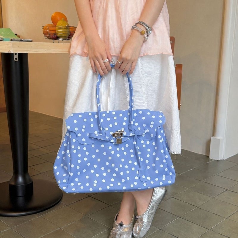 Polka Dot Jelly PVC Tote Bag - Image 3