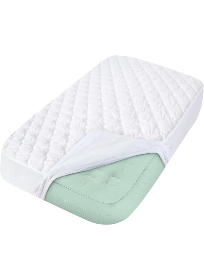 Moonsea Moonsea Crib Mattress Protector Pad Waterproof, Extra Plush Toddler Crib Pad Cover, Noiseless and Breathable Quilted Sheet for Boys and Girls  - Image 2