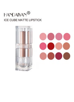 Handaiyan Lipstick For Women Matte Lipsticks Long Lasting Moisturizing Long Wear Waterproof 24 Velvet Ice Cube Lip Stain Makeup Tint Nude Superstay Original Highly Pigmented Nourishing Non-Drying  - Image 4