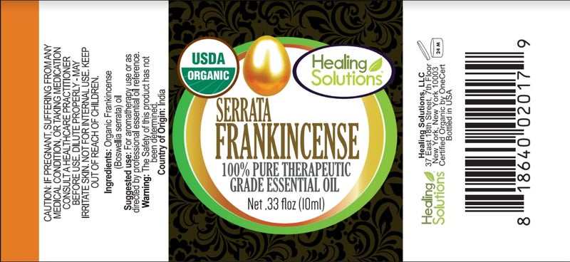 Healing Solutions حلول الشفاء: زيوت اللبان والمر العضوية الأساسية - درجة علاجية 2/10 مل عبوة مزدوجة - زيت اللبان الأساسي - Image 3