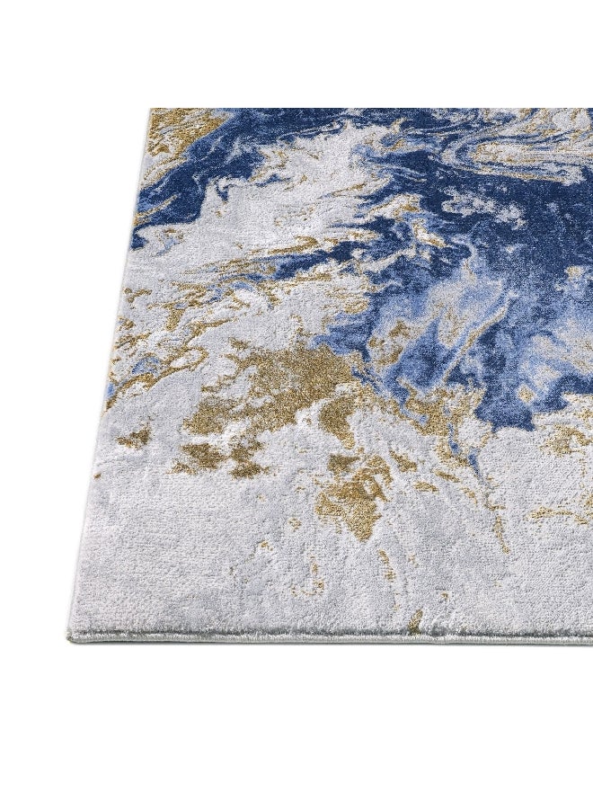 Water Repellent Non Slip Antistatic Area Rug Multicolour 243 x 304 cm REGENCY-950 BLUE THUND - Image 1