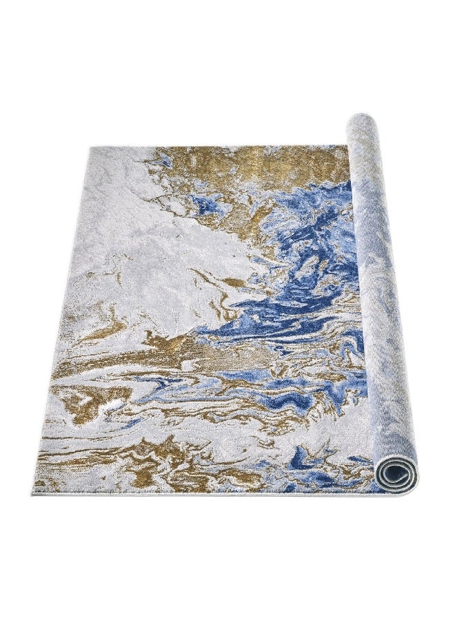 Water Repellent Non Slip Antistatic Area Rug Multicolour 243 x 304 cm REGENCY-950 BLUE THUND - Image 4