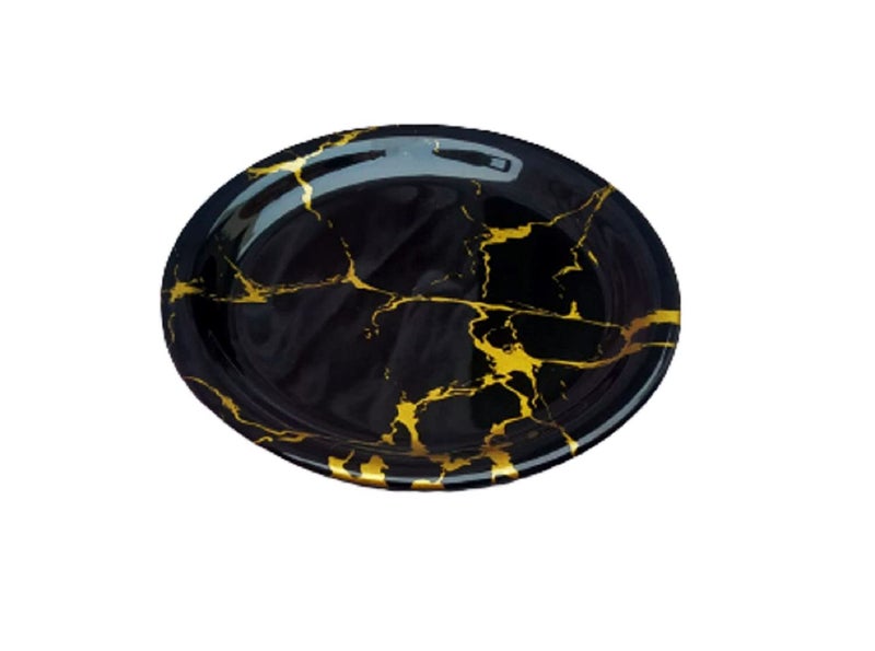 Servewell Melamine Quarter Serving Plate Set of 4 BlackGold - Image 4