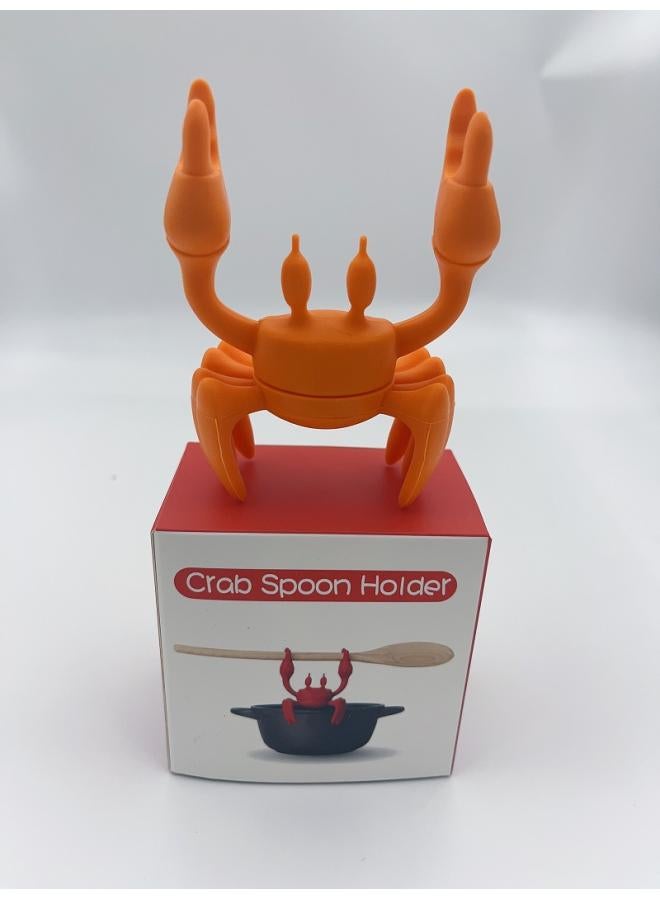Red Crab Silicone Tableware Holder Stove Silicone Spoon Holder Heat-resistant Bracket Non-slip Chopsticks Holder Stove Steam Releaser