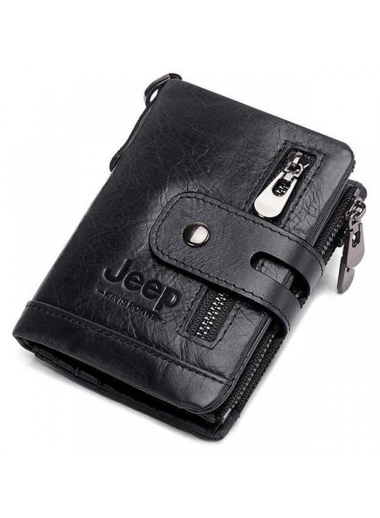 Jeep Fashion Leather Wallet Large Capacity Wallet Retro Wallet Men's Wallet - Image 1