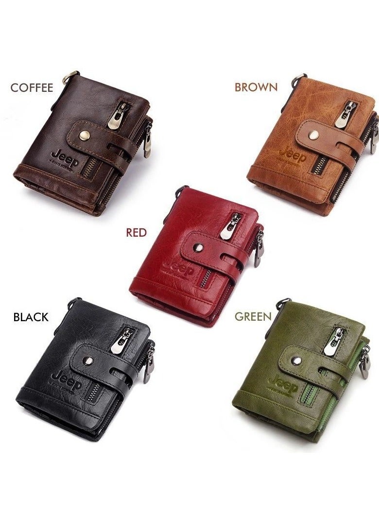 Jeep Fashion Leather Wallet Large Capacity Wallet Retro Wallet Men's Wallet - Image 2