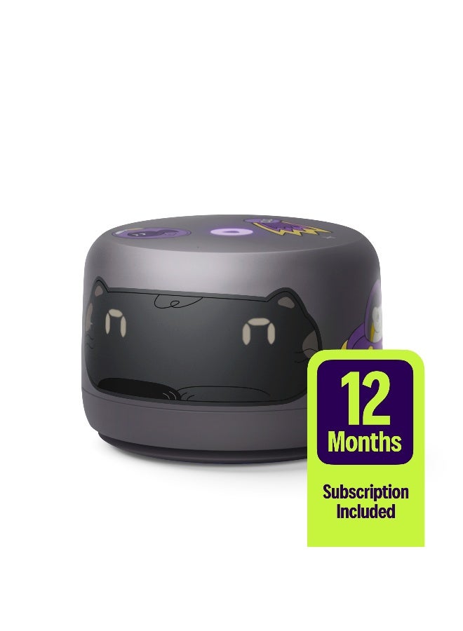 Yasmina Yango Yasmina Lite Smart Speaker + 12months Subscription Include, Touch Controls, Stories, Quran Recitation & Screen-free Content, Khaleeji Arabic & English Grey - Image 1