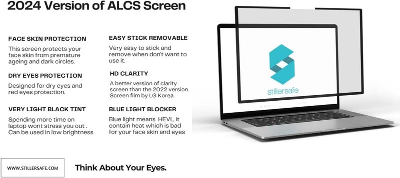 ستيلر سيف مضاد للوهج - لحجم لابتوب 15.6 بوصة - شاشة زيرو آي سترين™ ALCS مع تقنية حماية العين. إصدار احترافي لمدة 8 ساعات بلس. - Image 3