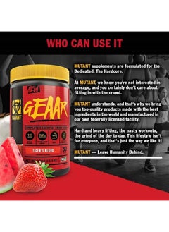 Mutant GEAAR - 9.4g of EAA Powder + Arginine, 7g BCAAs, 4g Leucine, Electrolytes, Coconut Water, No Artificial Colors or Flavors, Delicious Taste - 30 Servings - Tiger's Blood - 378g  - Image 4