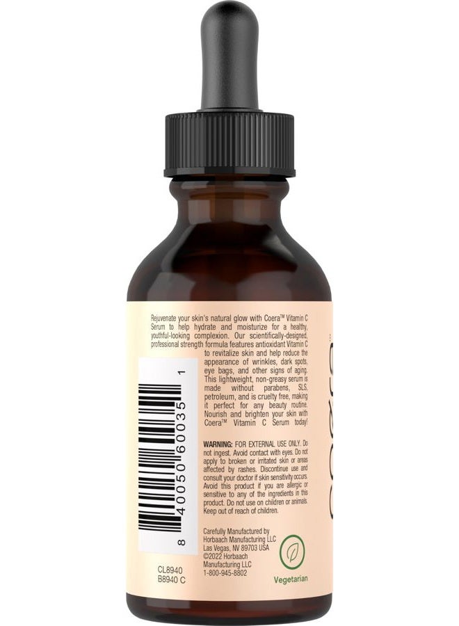Coera Vitamin C Serum for Face | 2 oz | Hydrating Serum for Dark Spots | Paraben & SLS Free - Image 3