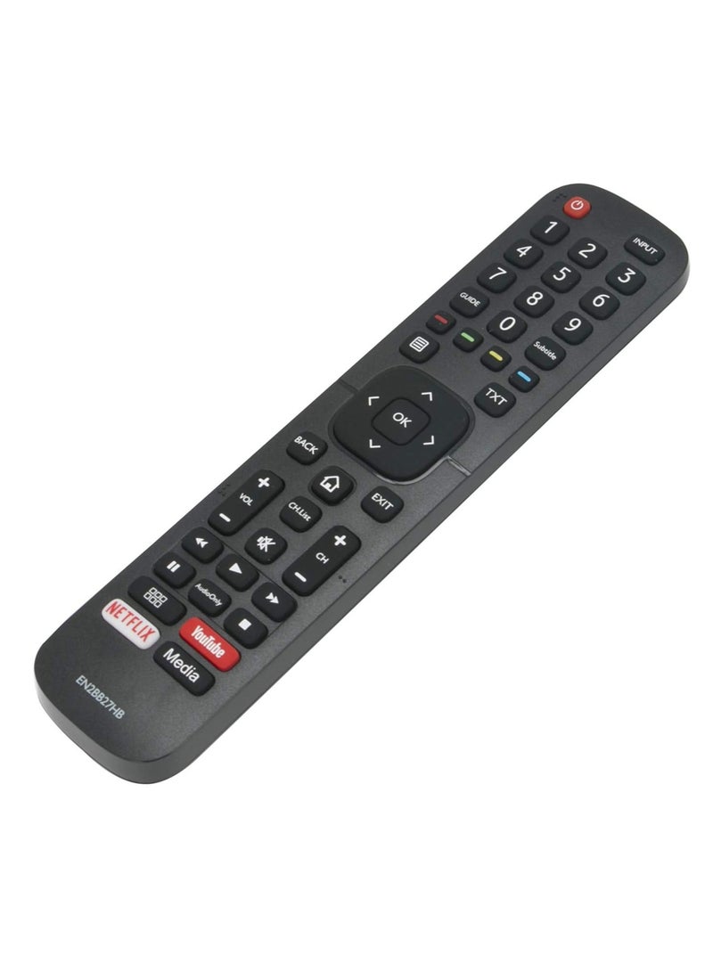 TIGER EN2BB27H B Remote Control Replacement for Hisense TV | Compatible with Models H32A5600, H39AE5500, H32A5600UK, H43A5600, H65A6100, H43AE6030, H50A6100, H55A6100, H43A6100, H43AE5500, H39A5600UK | Media, YouTube, Netflix Buttons Included - Image 3