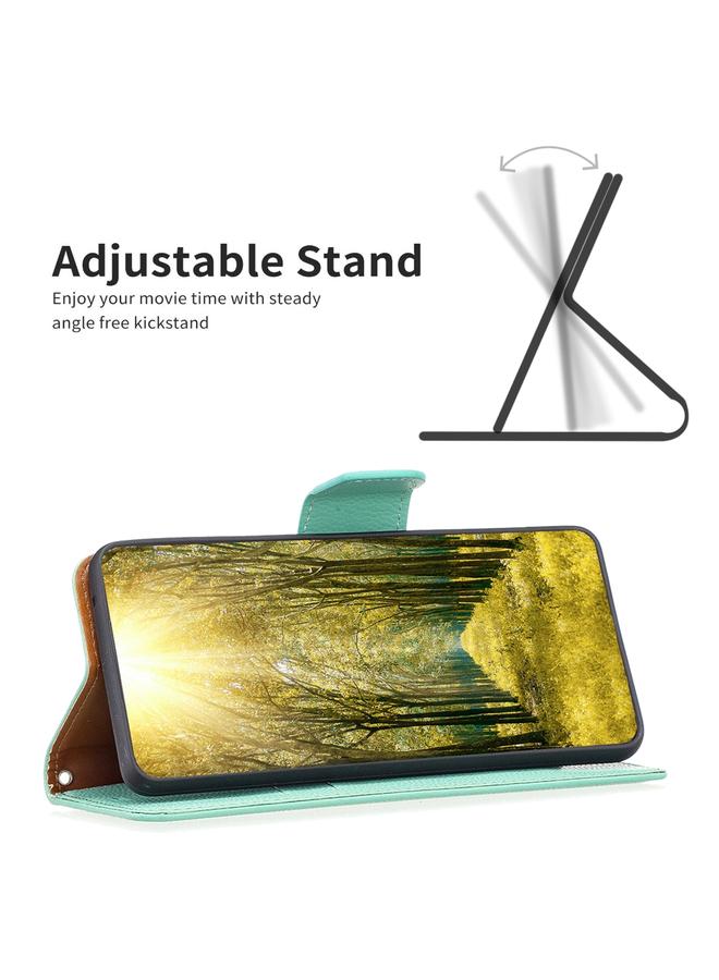 اس-توب جراب لهاتف Samsung Galaxy S24+ 5G، جراب هاتف قابل للطي من الجلد بلون نقي وملمس الليتشي - Image 4