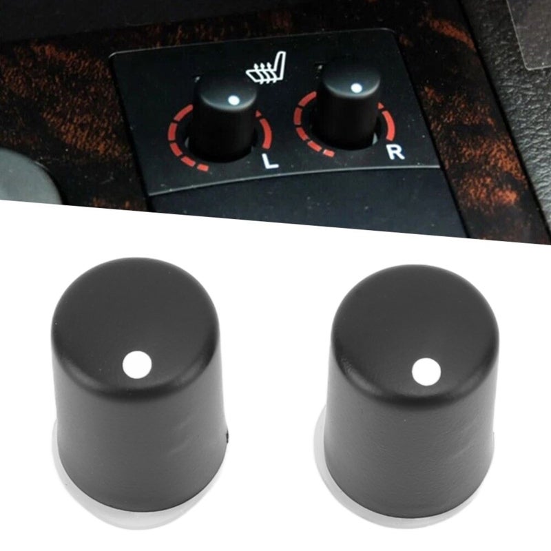 Car Seat Heater Switch: Rotating Knob, Durable Plastic Construction, Customizable Heating - Seat Heating Ventilation Switch for Land Cruiser LC200 2008 to 2015 Vehicle Interior - Image 1