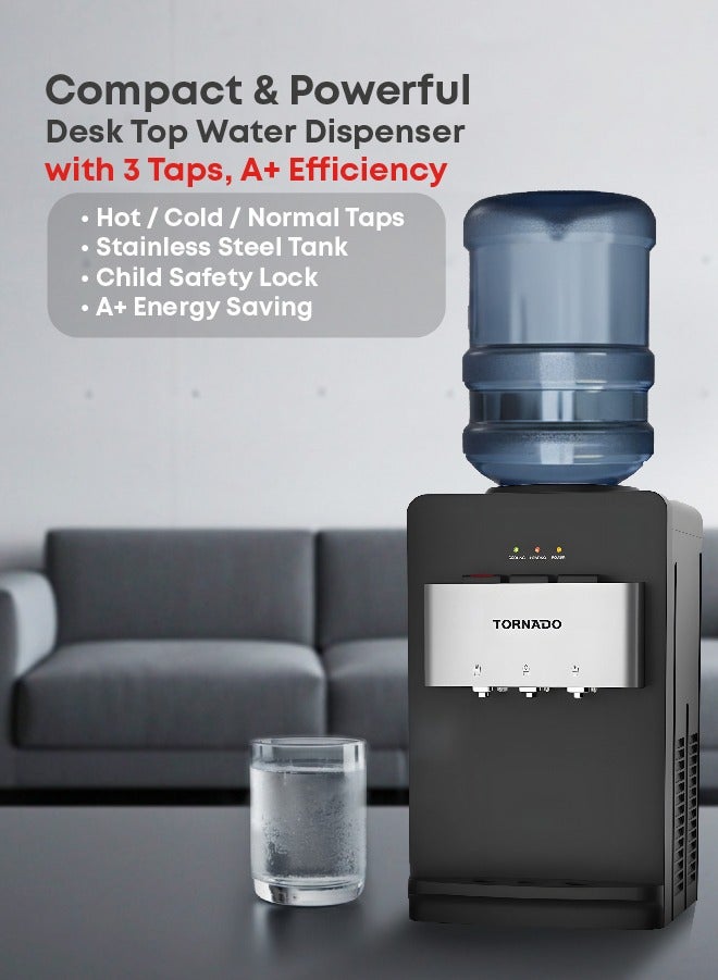 TORNADO Desk Top Water Dispenser Top Loading Hot & Cold 3 Taps - Image 1