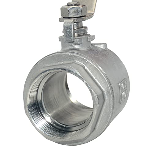 DAN SPEED 1.5" NPT Female Threaded Full Port Ball Valve with Blue Vinyl Lever Handle,316 Stainless Steel,WOG1000(1-1/2 Inch) - Image 4