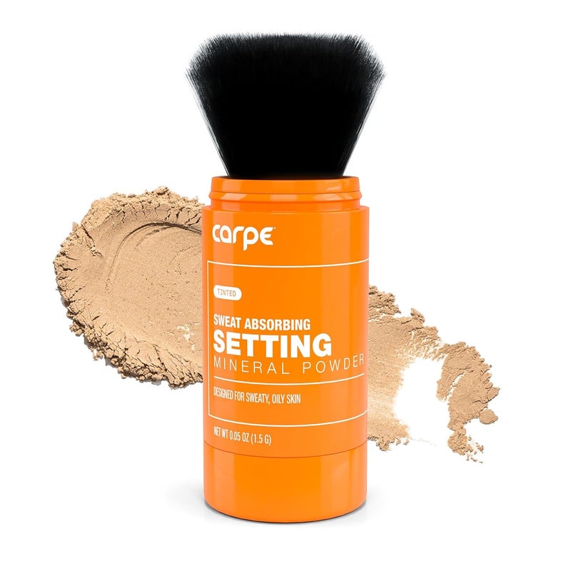 Carpe NEW Sweat Absorbing Translucent Mineral Powder  Messfree Loose Powder Makeup That Controls Oil  Sweat Shine  Makeup Setting Powder For Oily Skin  Matte Finish Gentle on Skin
