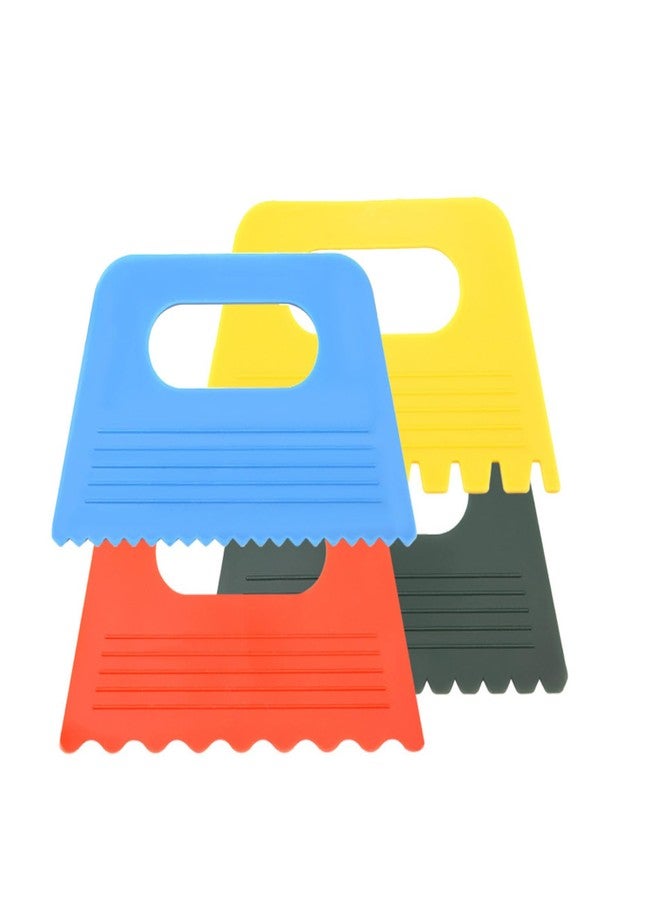 YAFIYGI 4Pcs Texture Tools for Plaster Art Paint Scrapers Kit for Arts and Crafts DIY Graffiti Oil Painting and Drawing Kids' Play Early Learning Toys for Texture Art on Canvas Kids Putty Scraper for Art - Image 1