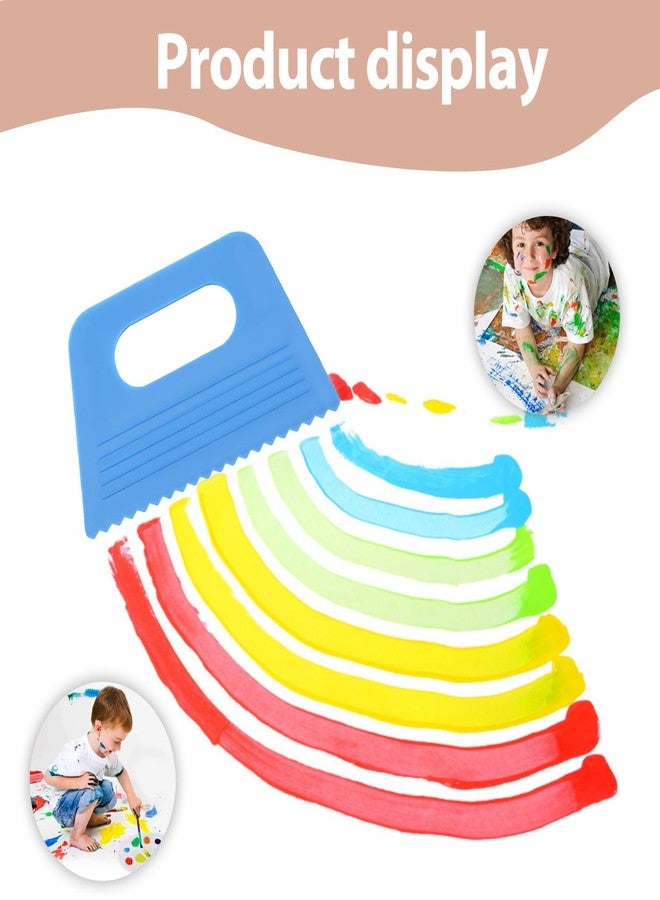 YAFIYGI 4Pcs Texture Tools for Plaster Art Paint Scrapers Kit for Arts and Crafts DIY Graffiti Oil Painting and Drawing Kids' Play Early Learning Toys for Texture Art on Canvas Kids Putty Scraper for Art - Image 2