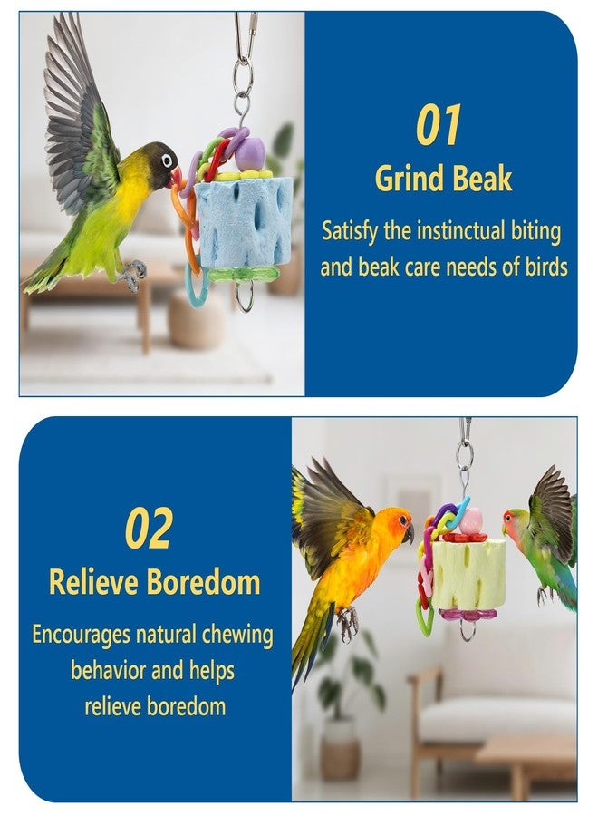 Litewoo Bird Beak Grinding Stone Molar Mineral Block Toy Bird Cage Accessories for Bird Parrot Budgie Parakeet Cockatiel Lovebirds Conures Finch Hamster Rat (1Pcs) - Image 4