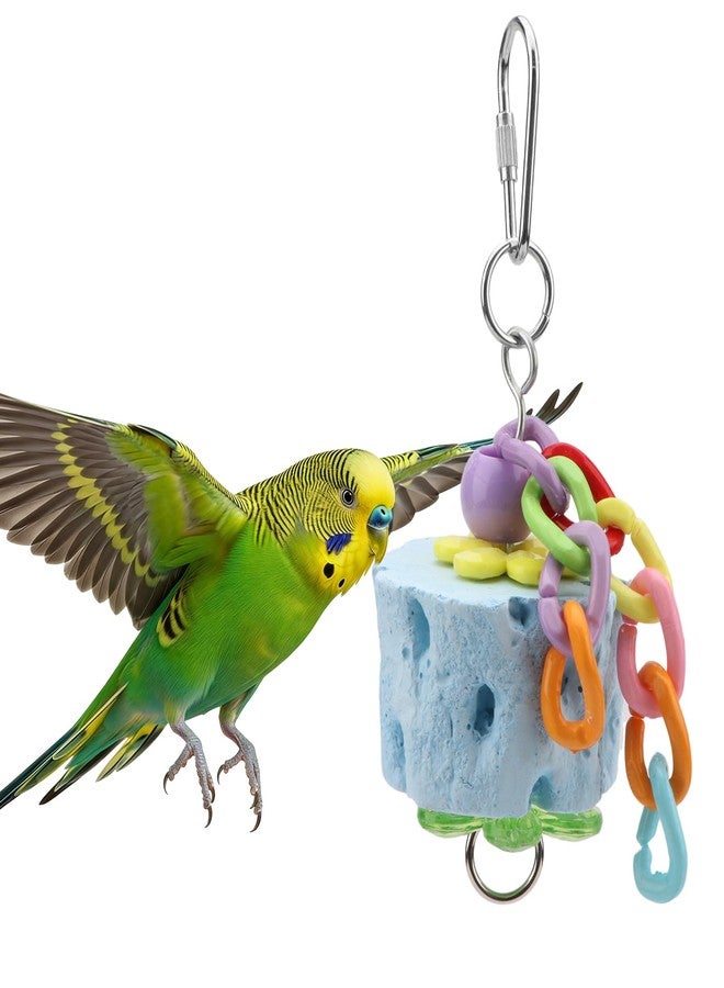 Litewoo Bird Beak Grinding Stone Molar Mineral Block Toy Bird Cage Accessories for Bird Parrot Budgie Parakeet Cockatiel Lovebirds Conures Finch Hamster Rat (1Pcs) - Image 1
