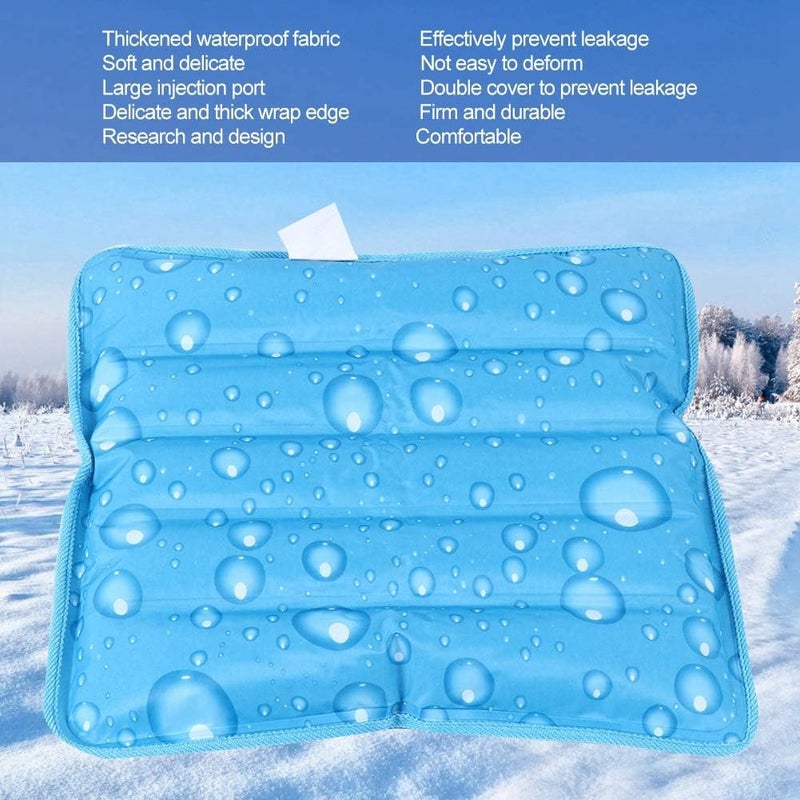klarako Cooling Pad, Reusable Gel Ice Bag with Ice Crystal Powder, Cold Compress, Ice Bag, Cooling Bag, Gel Cushion, Removable Car Cushion, Seat Cover, Water Ice Cover, Cooling artifact (36 x 36 cm) - Image 3