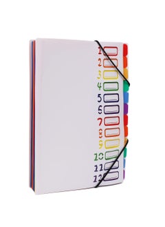 Y&D SYOSI Expanding File Folder, Organizer with Labels Colored Filing Folder Designed for Office School, 24 Pocket Large Size Hold 240 Sheets (White Cover)  - Image 1
