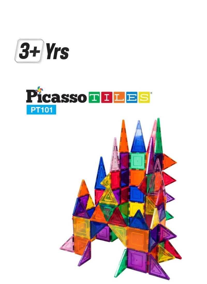 PicassoTiles - PicassoTiles Classic Magnetic Building Blocks Set ( 101 Pieces ) - Image 1