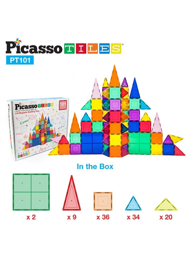 PicassoTiles - PicassoTiles Classic Magnetic Building Blocks Set ( 101 Pieces ) - Image 1