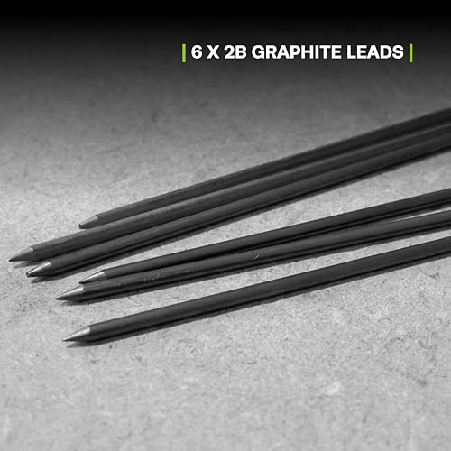 Tracer 6x Replacement Lead Dispenser (including 4x 2B Dark Graphite Replacement Leads and 2x Yellow Alternative Leads) - Image 3