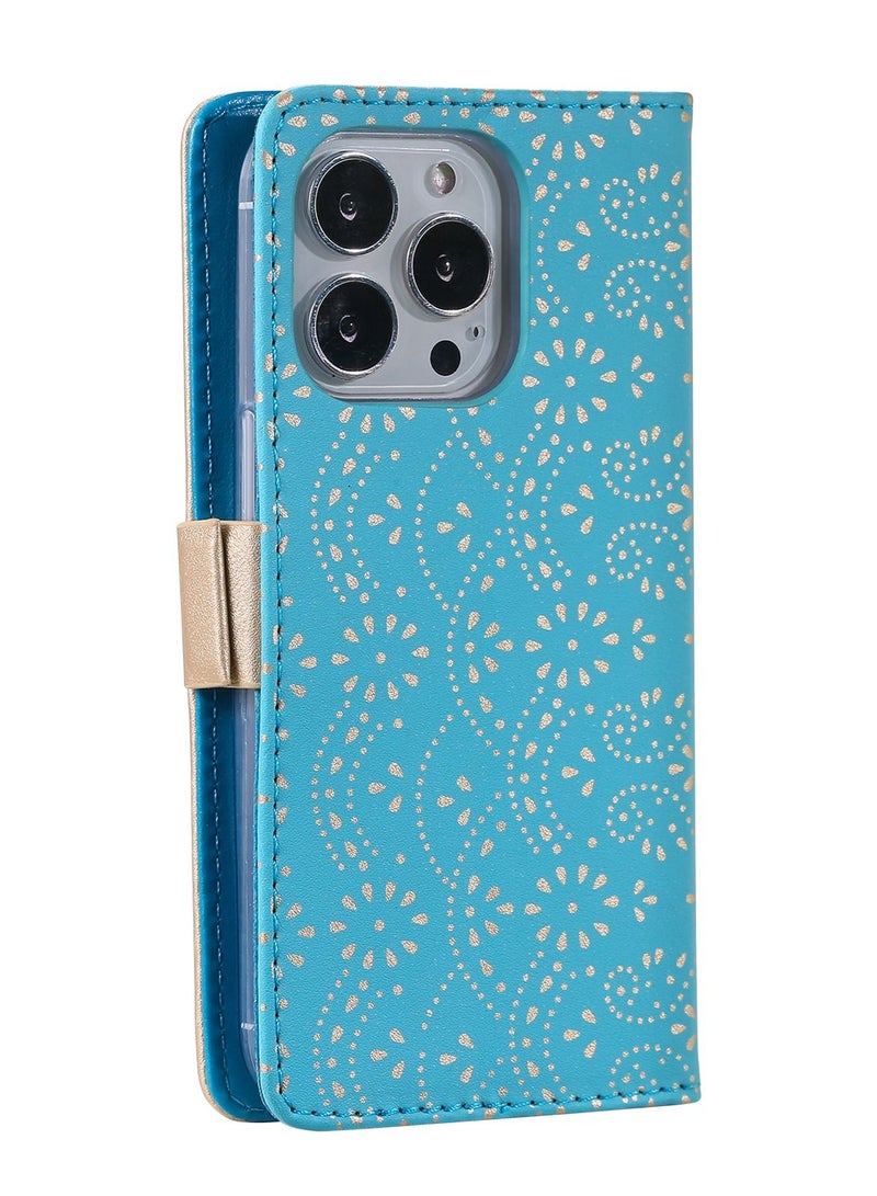 Suteni Lace Zipped Protective Leather Flip Cover Card Slots Phone Case for iPhone - Image 2