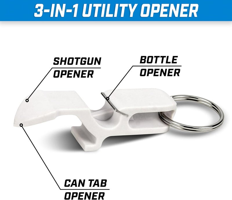GoPong Ultimate Beer Shotgun Opener - Keychain Tool 10 Pack - Great for Party Favors, Tailgating and More - Choose Your Color - Image 2