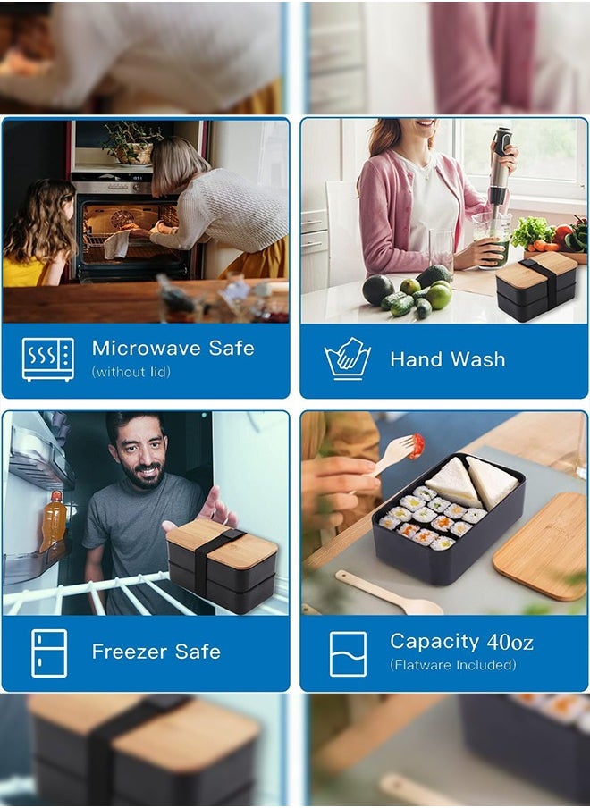 Safe Material,This lunch bento box is made of food grade pp material, durable, safe and non-toxic.Can be used in microwave oven or dishwasher.