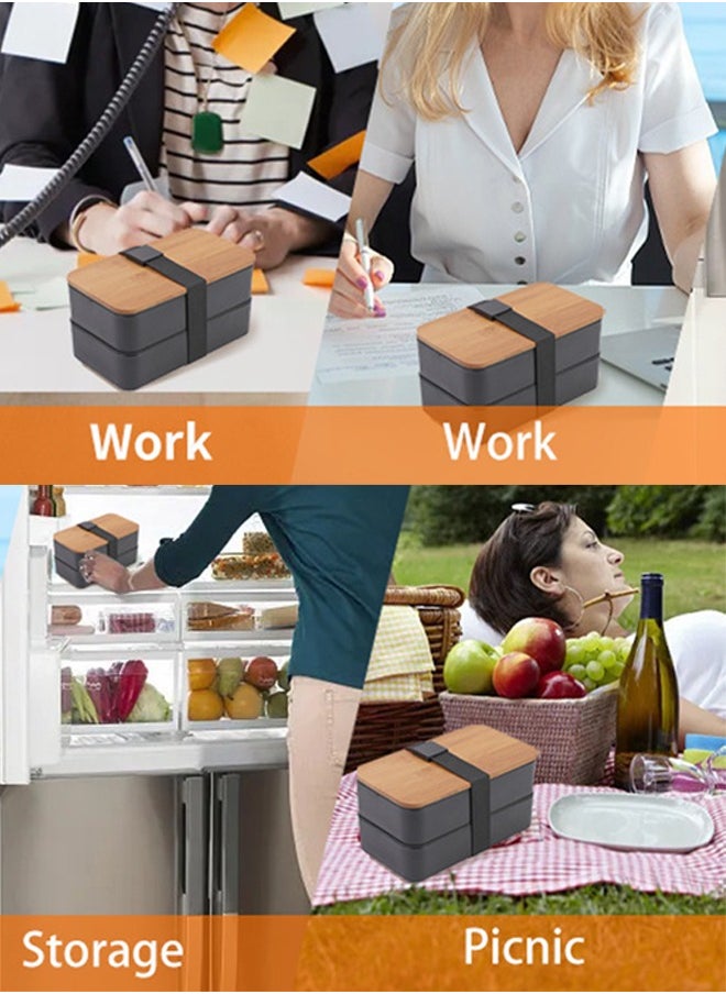 Safe Material,This lunch bento box is made of food grade pp material, durable, safe and non-toxic.Can be used in microwave oven or dishwasher.