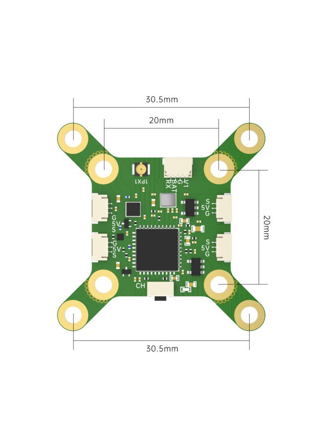 Generic - IFlight Wing Flying BLITZ RACE VTX Race Crossing Machine Special Picture Transmission 8 Frequency Points Can Be Add LED Light-Color:Albatross V2 5.8G Ipex Right Hand (65mm) - Image 1