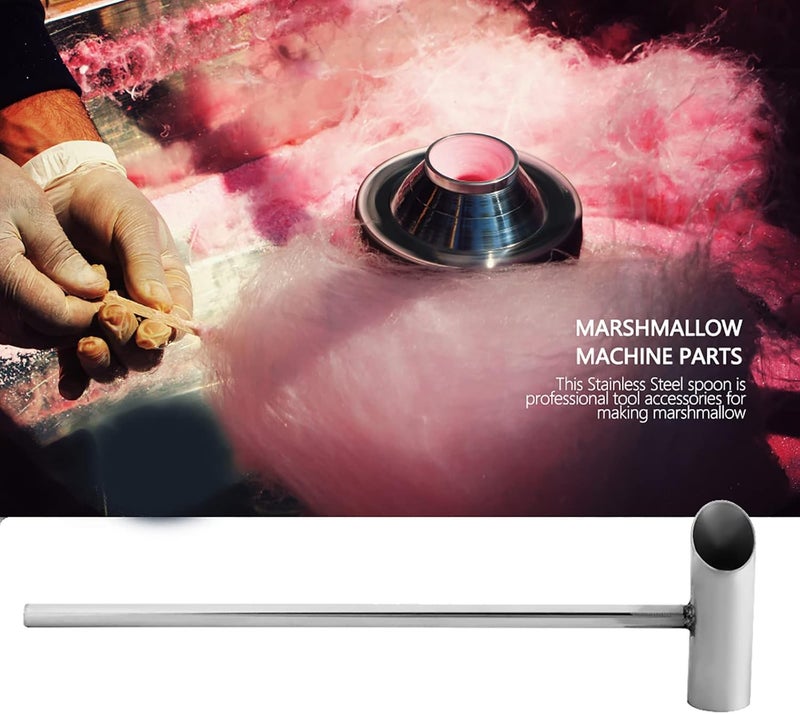 Kodrily Marshmallow Machine Spoon, Stainless Steel Sugar Spoon, Cotton Candy Scoop with Long Handle, Cotton Candy Machine Spare Parts Supplies, 12.4in Length 3.34in Width - Image 4