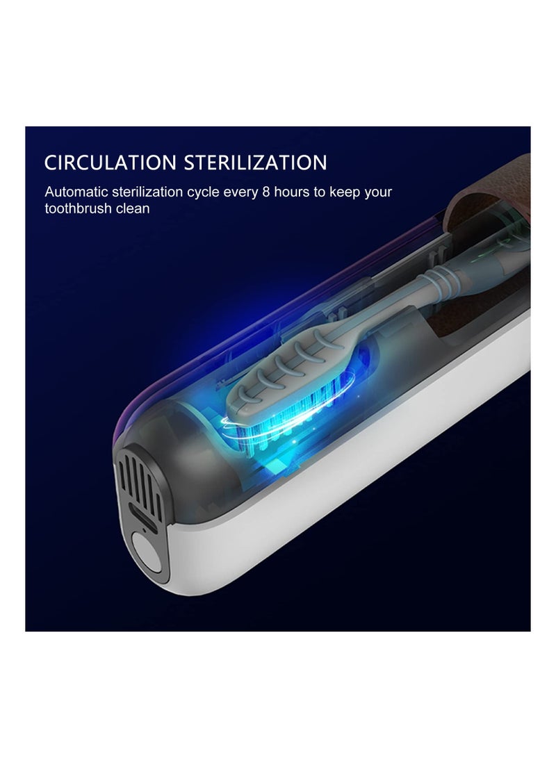 SYOSI, UV-C Auto Cycle Sterilization and Rechargeable Toothbrush Sterilizer Box Cleaner, Fits Electric Heads Manual Toothbrushes - Image 3