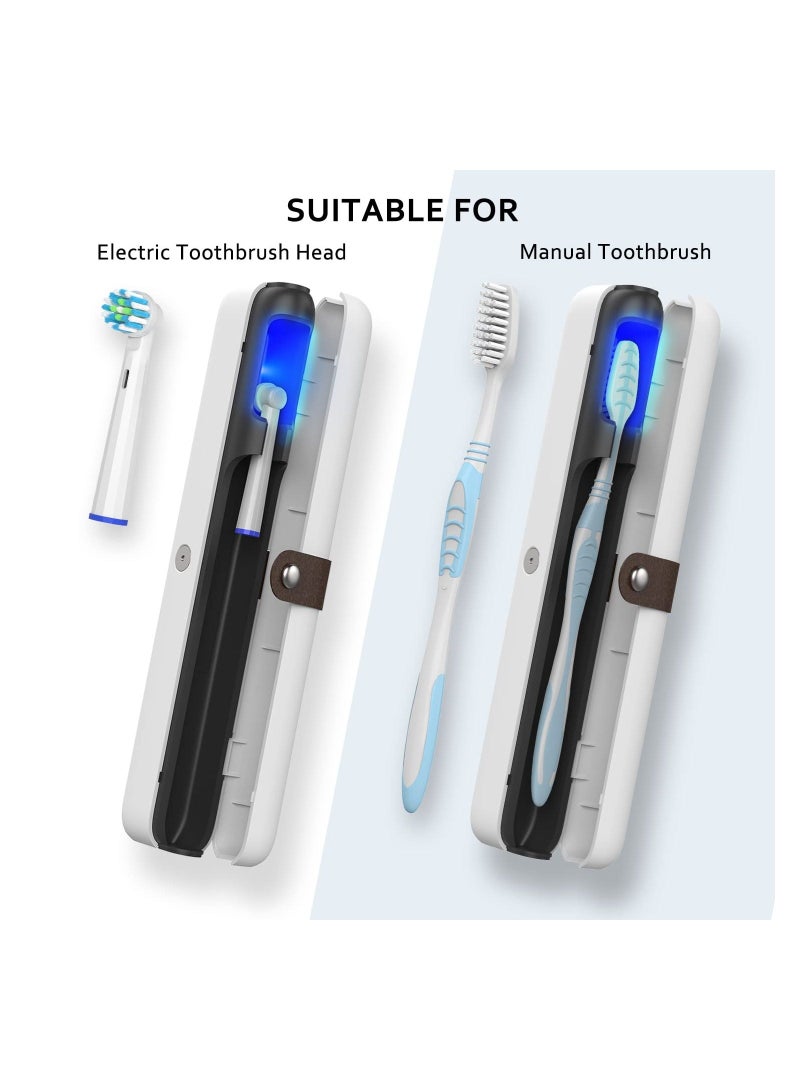 SYOSI, UV-C Auto Cycle Sterilization and Rechargeable Toothbrush Sterilizer Box Cleaner, Fits Electric Heads Manual Toothbrushes - Image 4