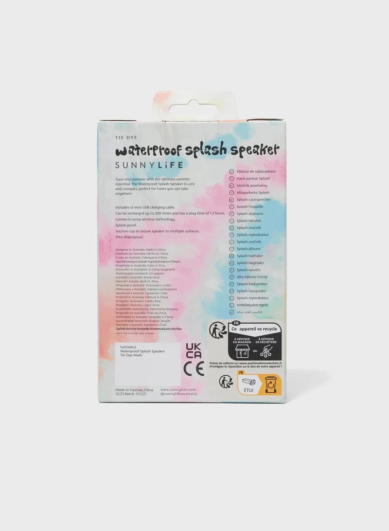 SUNNY LIFE Waterproof Splash Speaker Tie Dye Multi