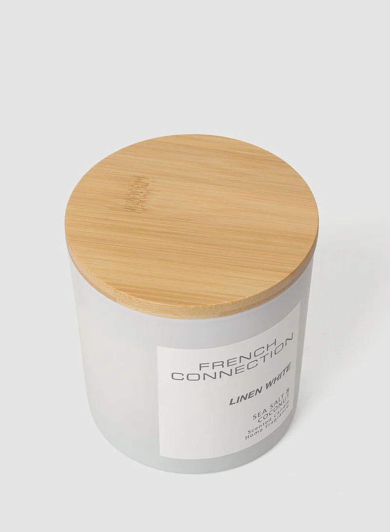 فرنش كونكشن شمعة ملح البحر وجوز الهند بنطاق الباستيل - كبيرة