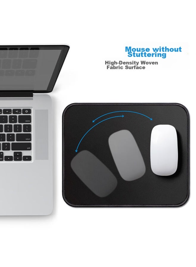 Exco 10-pack Thick Pure Black Mouse Pad, Small Portable Office Desk Pad, Locking Edge, Gaming Laptop Pad Self-slip Add-on Item 0279 - Image 4