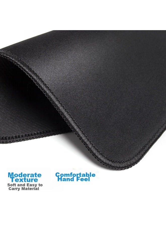 Exco 10-pack Thick Pure Black Mouse Pad, Small Portable Office Desk Pad, Locking Edge, Gaming Laptop Pad Self-slip Add-on Item 0279 - Image 3